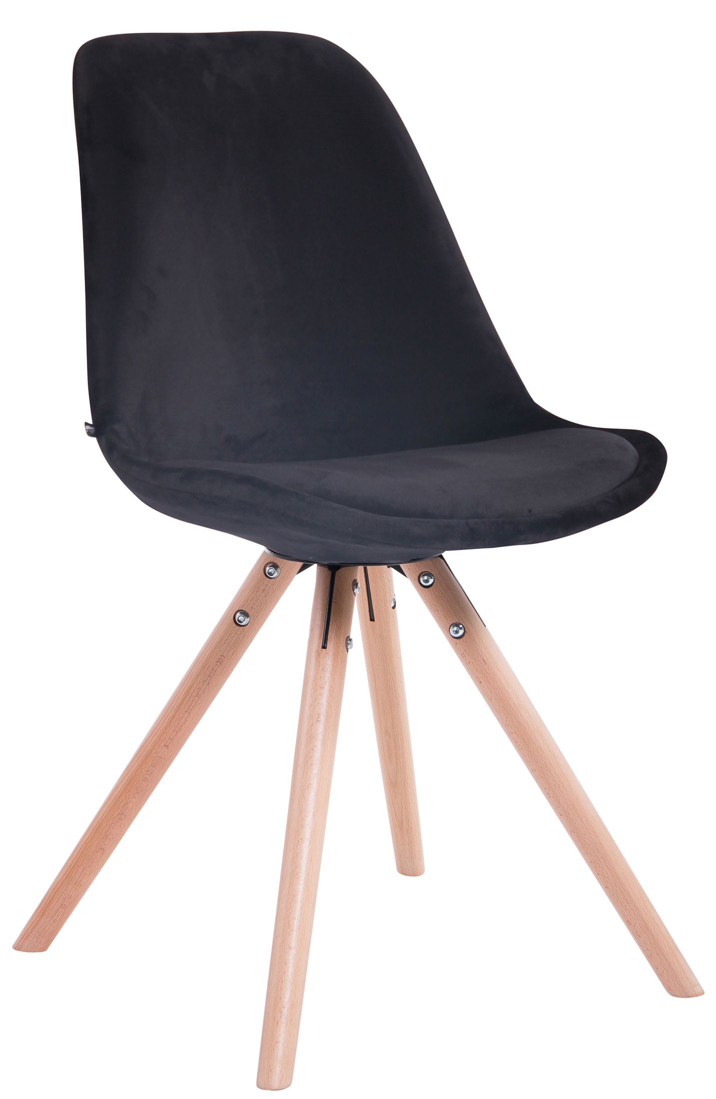 Set de 4 sillas de comedor Toulouse Rund en terciopelo