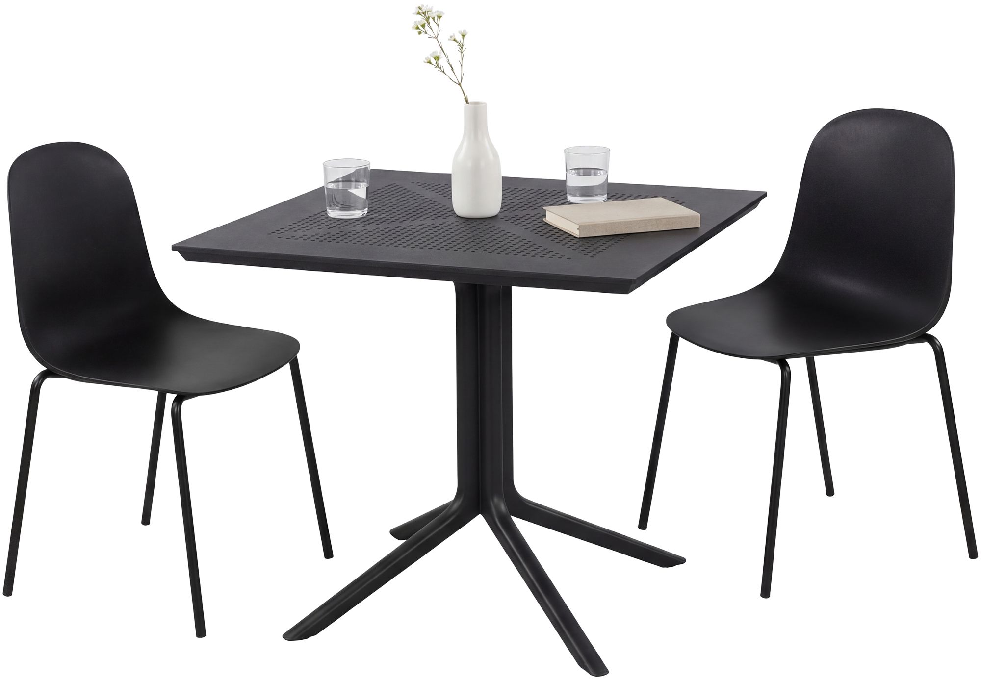 Juego de muebles de jardín Zeron con 2 sillas