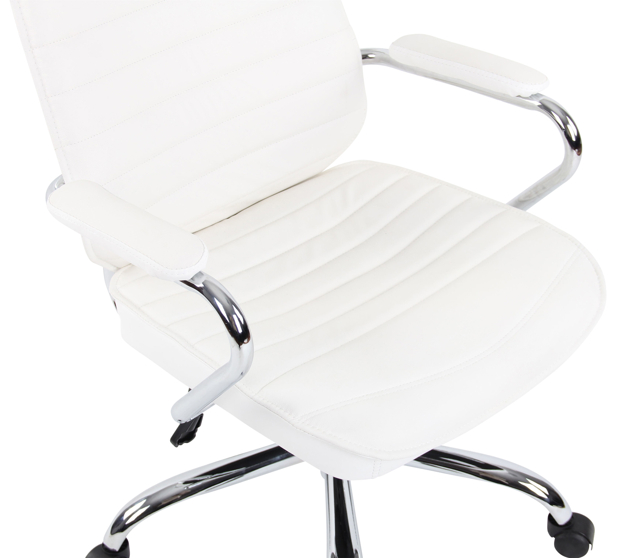 Silla de oficina Rako de piel auténtica