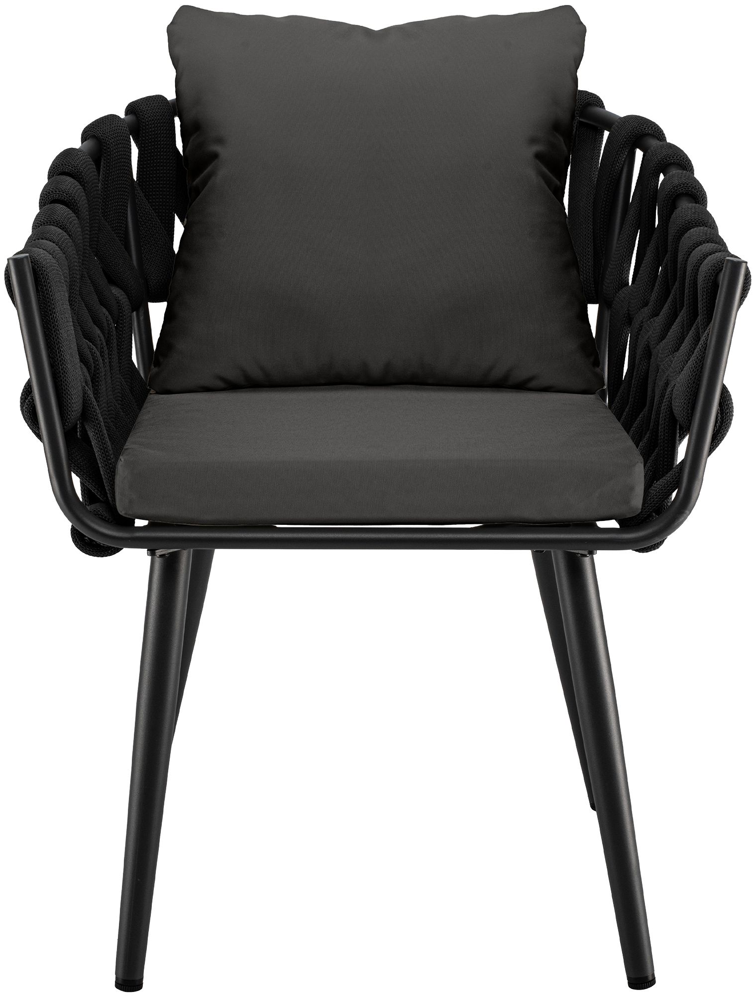 Sillón de jardín Naxos antracita con cojín de asiento