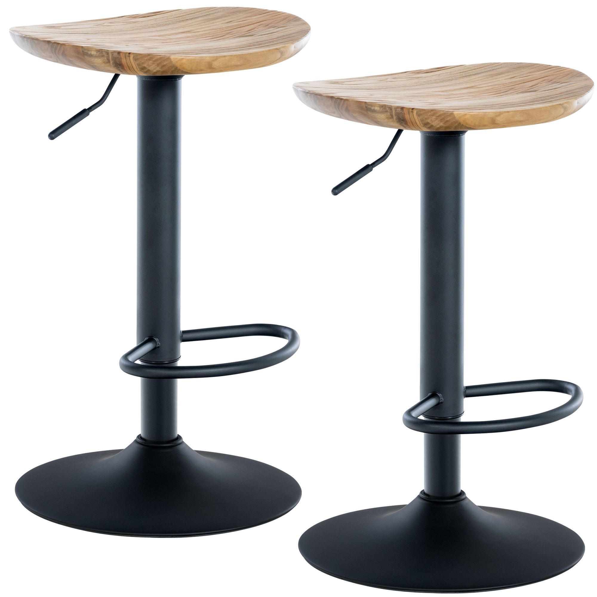 Set de 2 taburetes de bar Skelde