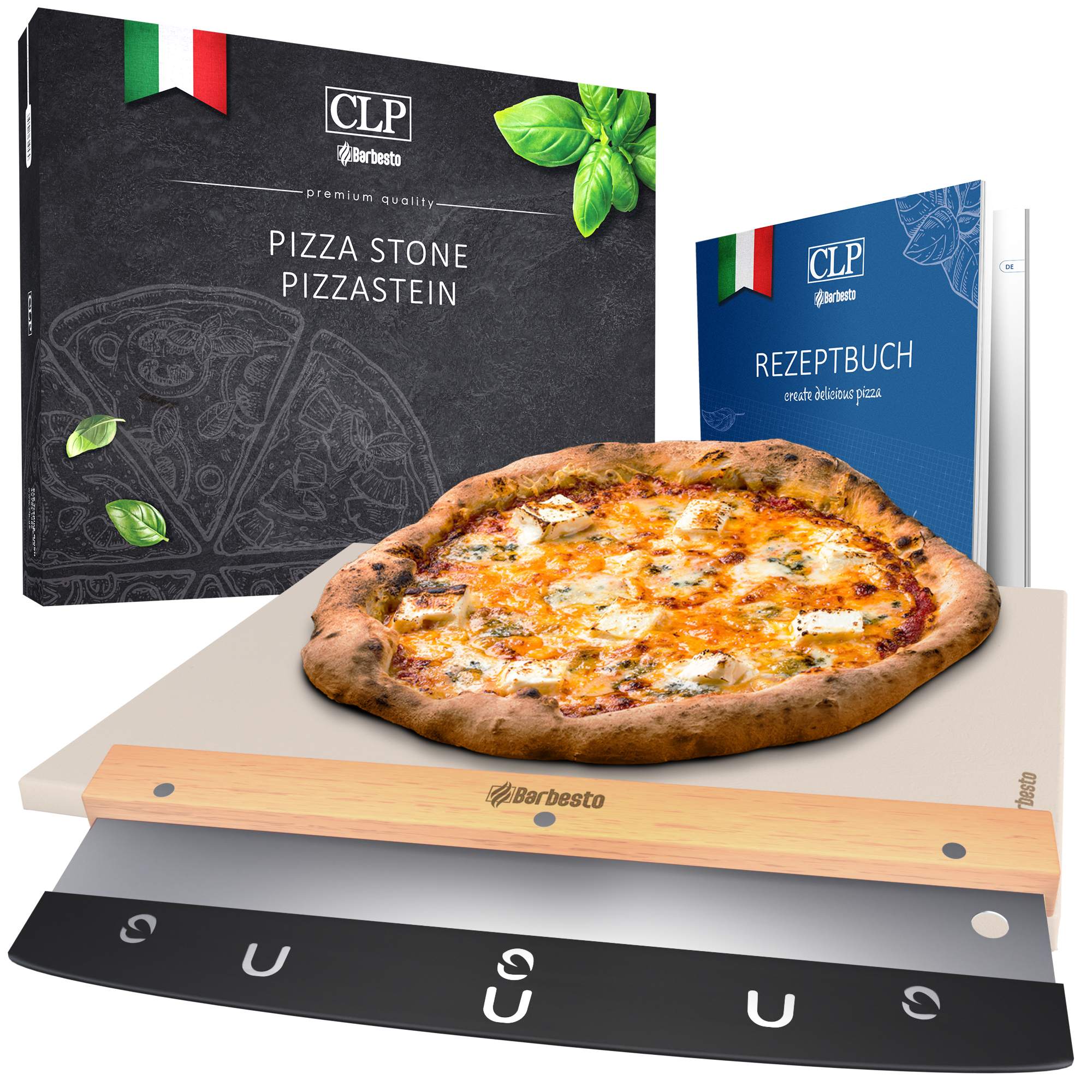 Set de piedra & utensilios para preparar pizza
