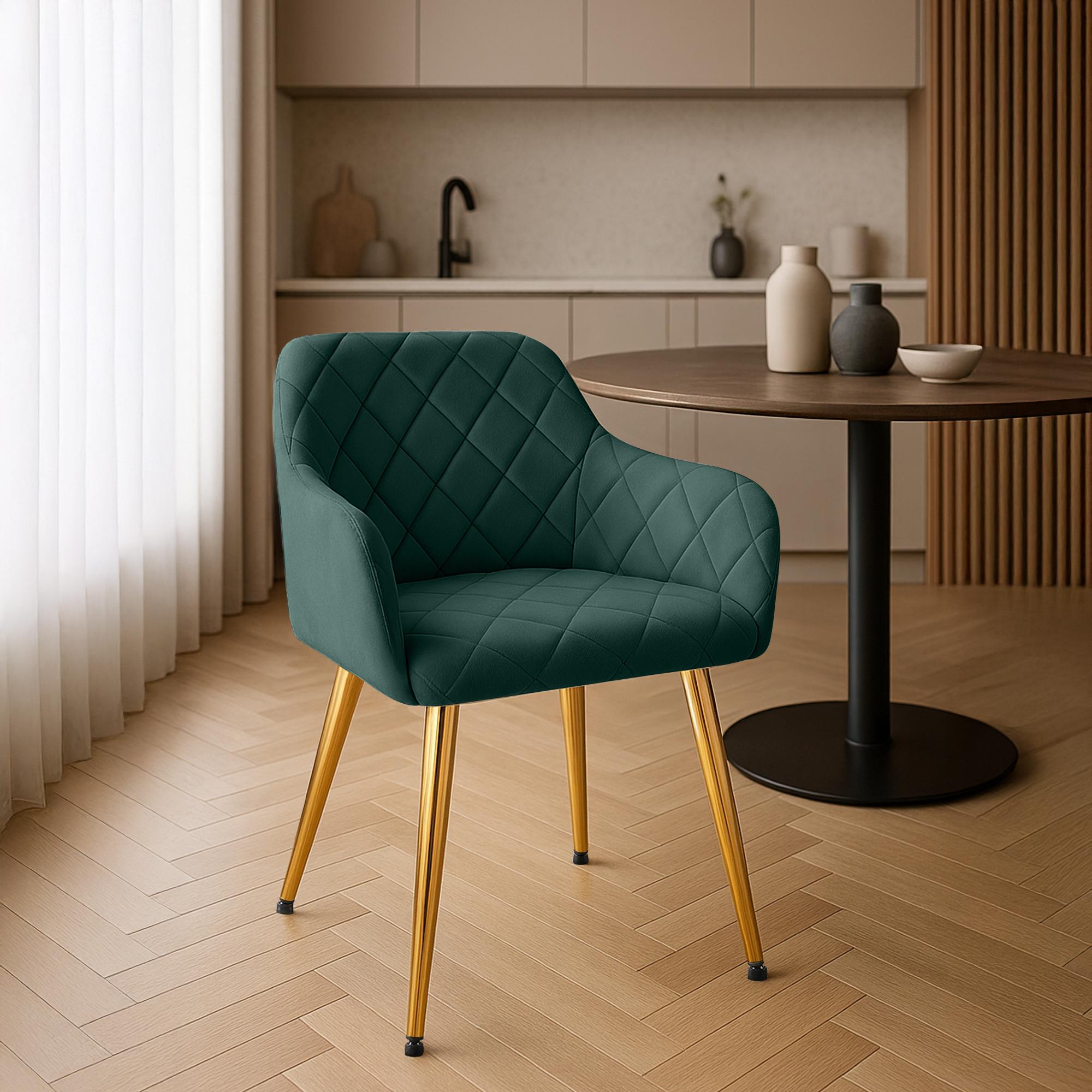 Silla de comedor Monett terciopelo