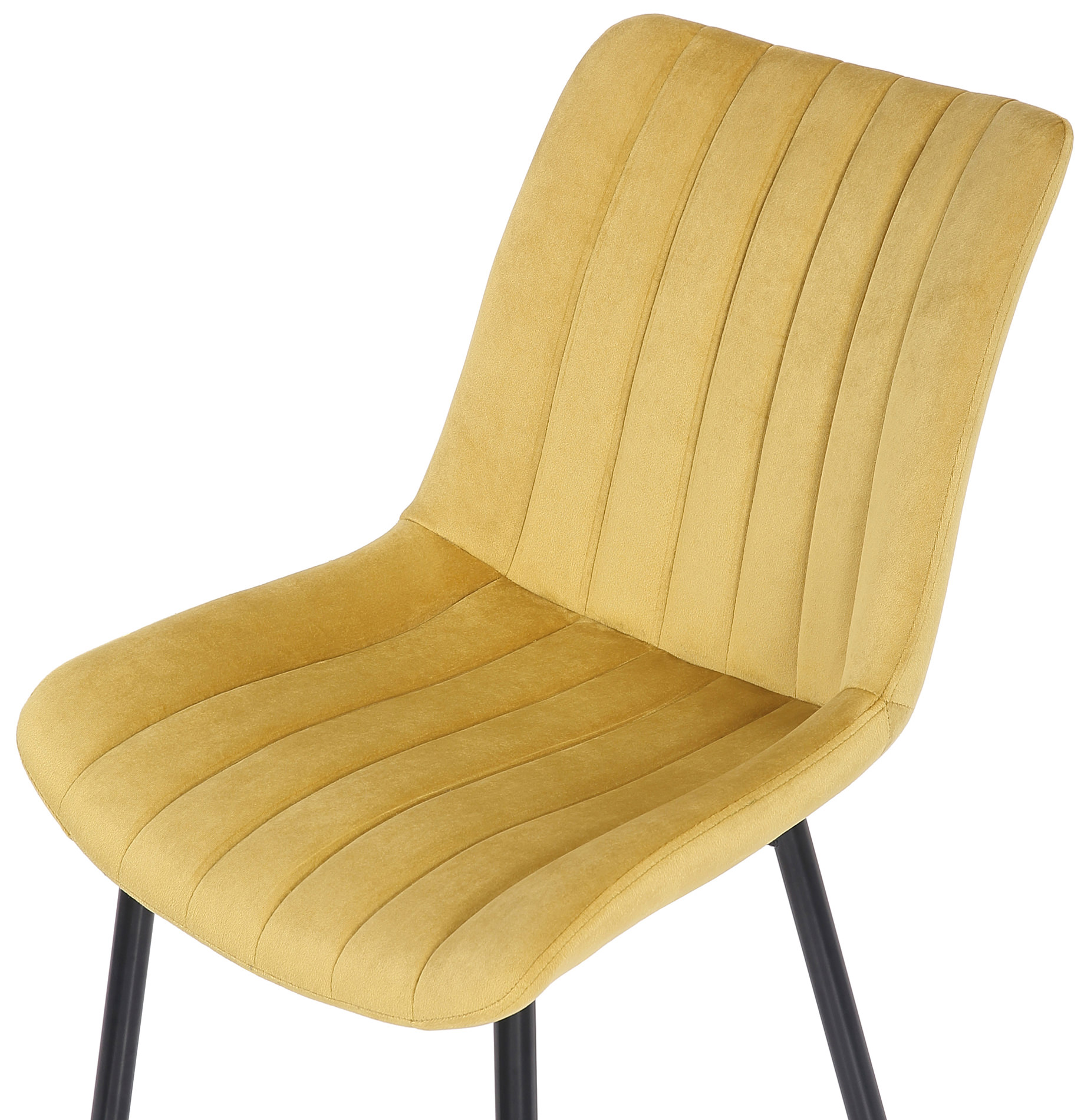 Set de 2 Sillas de comedor Rahden en terciopelo