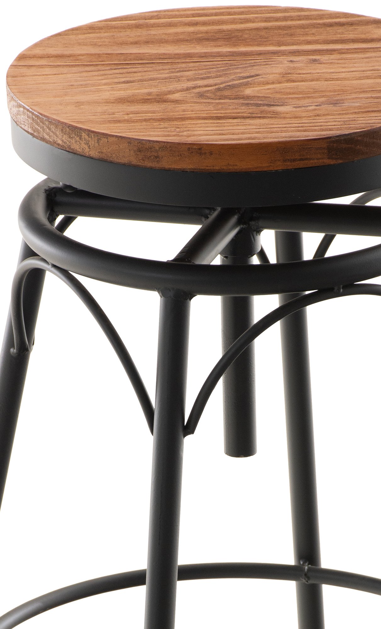 Set de 2 Taburetes de bar Beam de metal y madera