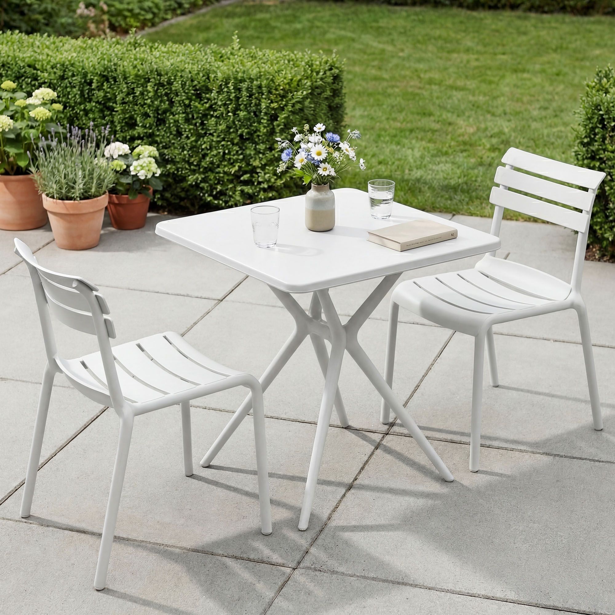 Conjunto de muebles de jardín Vela con 2 sillas