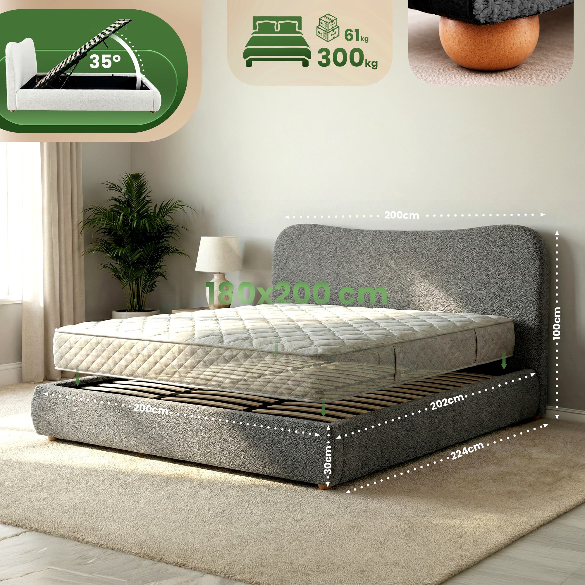 Cama Tapizada Maido