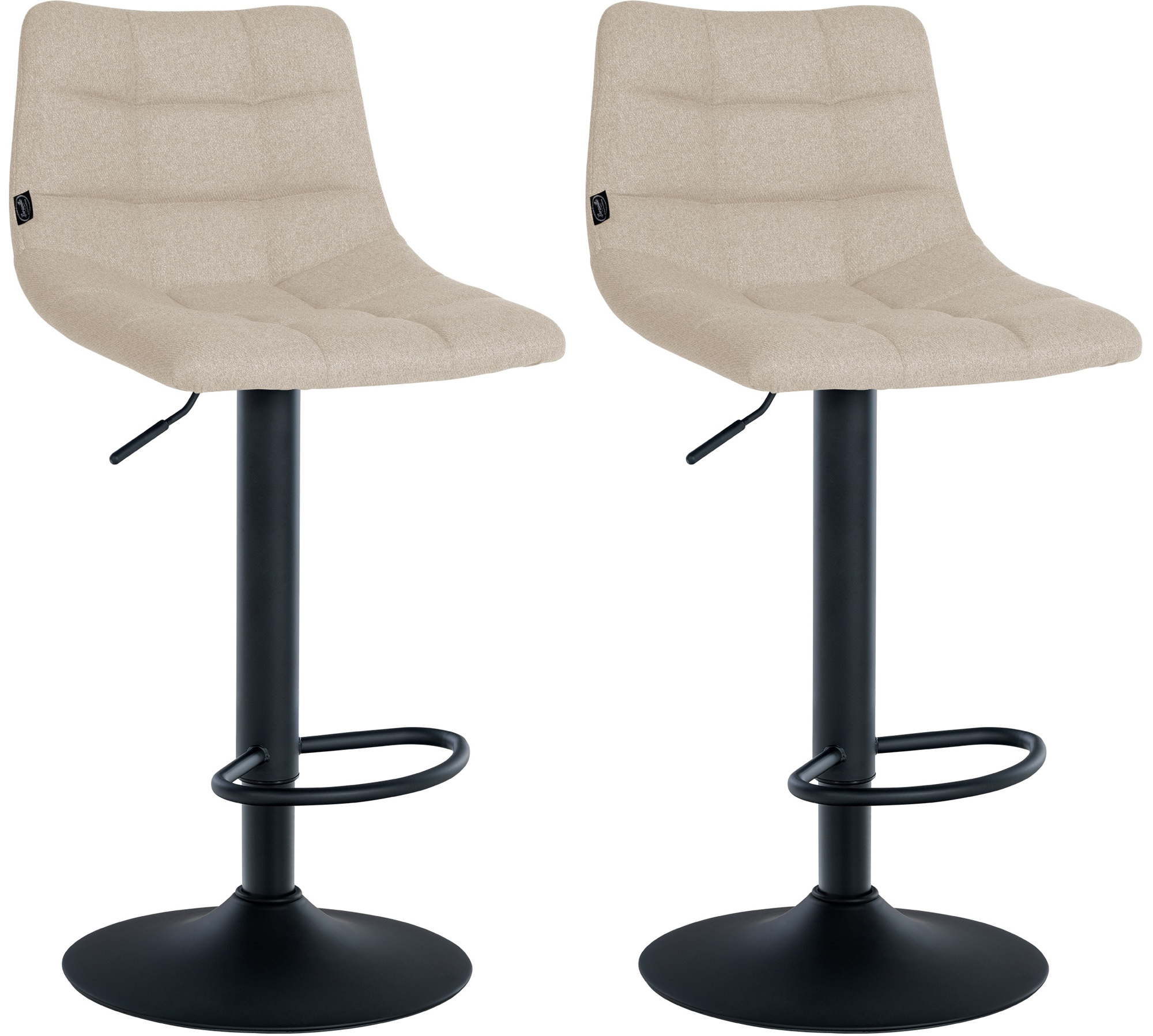 Set de 2 Taburetes de bar Jerry en tela