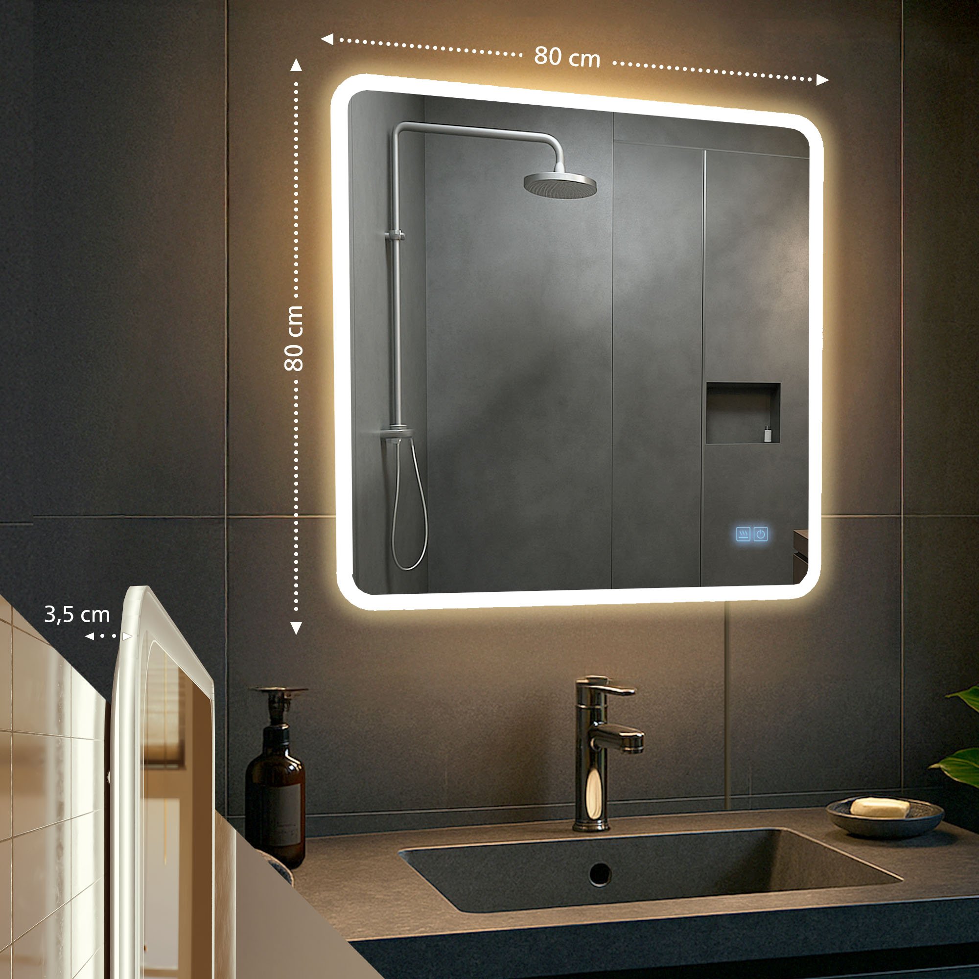 Espejo de baño Jericho con Bluetooth