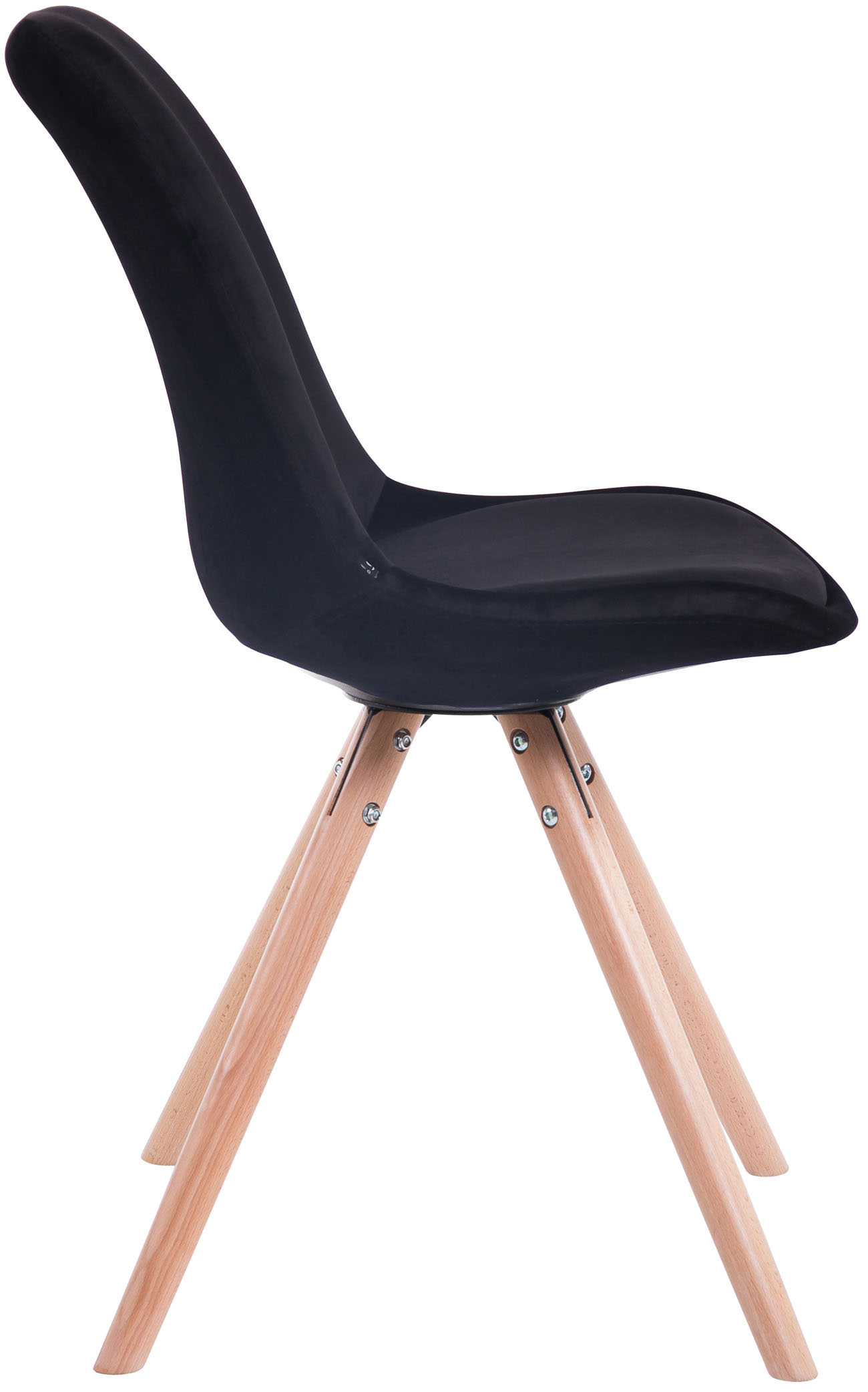 Set de 4 sillas de comedor Toulouse Rund en terciopelo