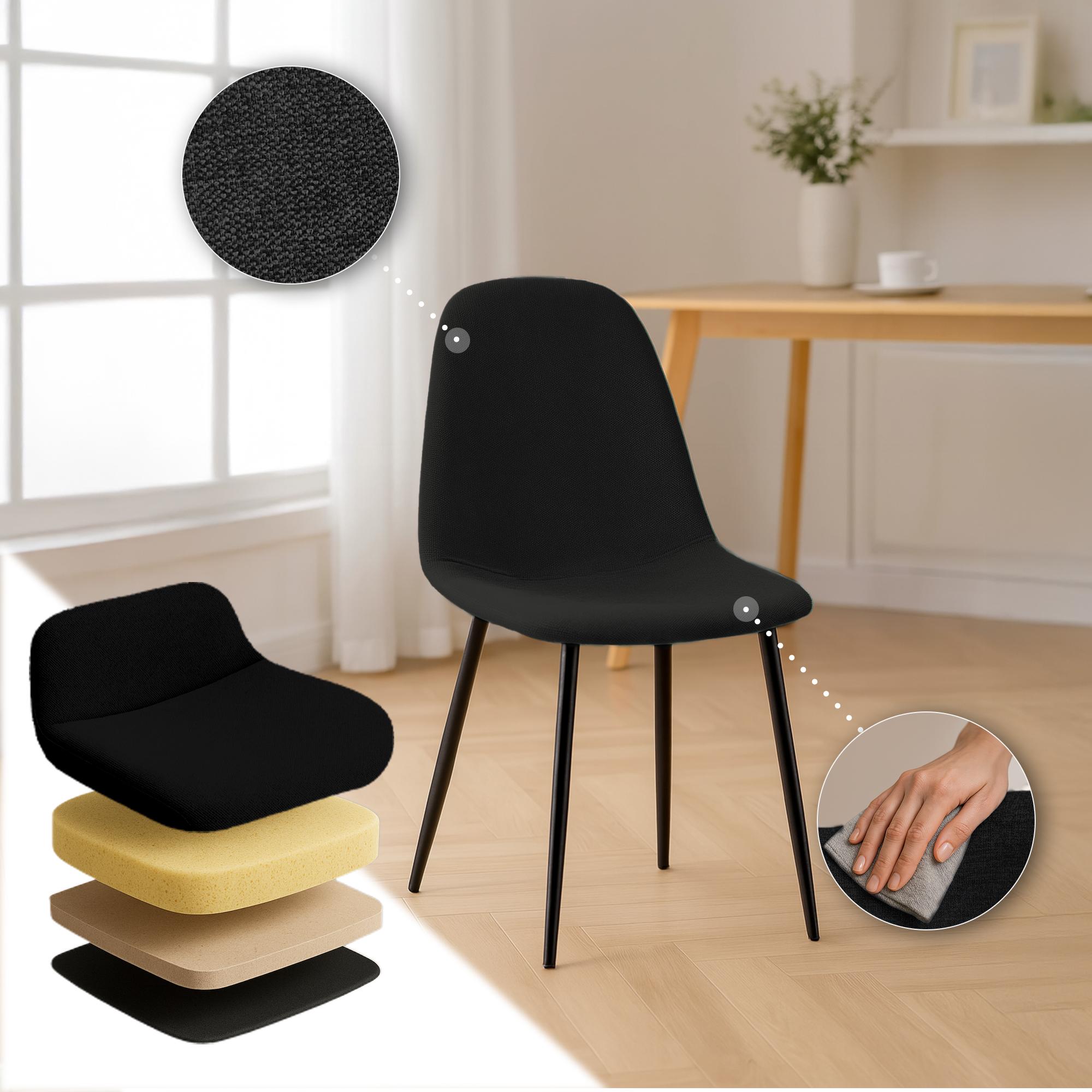 Conjunto de 4 sillas de comedor Napier
