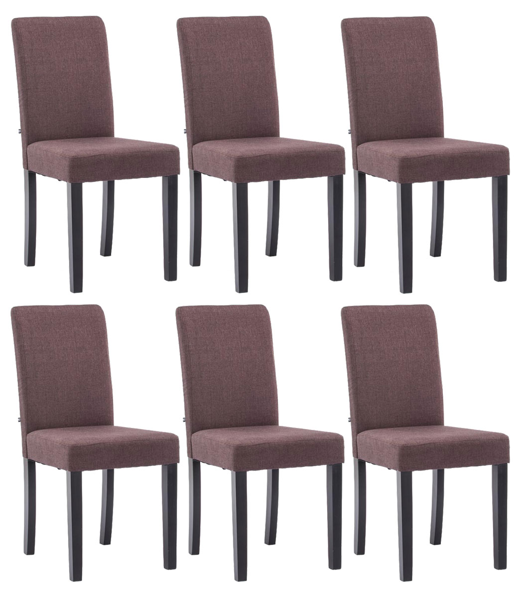 Juego de 6 sillas de comedor Ina de tela