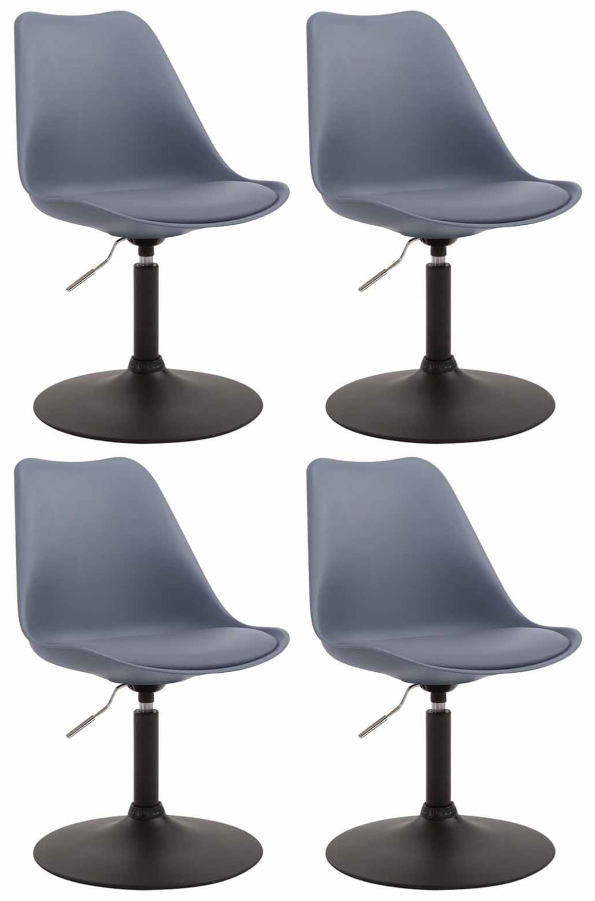 Set de 4 sillas de comedor Maverick con pie de trompeta
