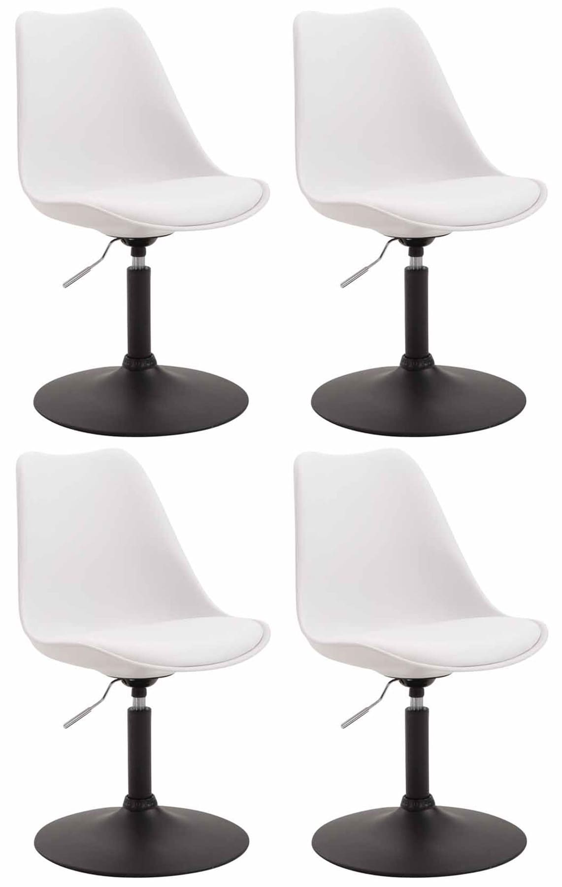Set de 4 sillas de comedor Maverick con pie de trompeta