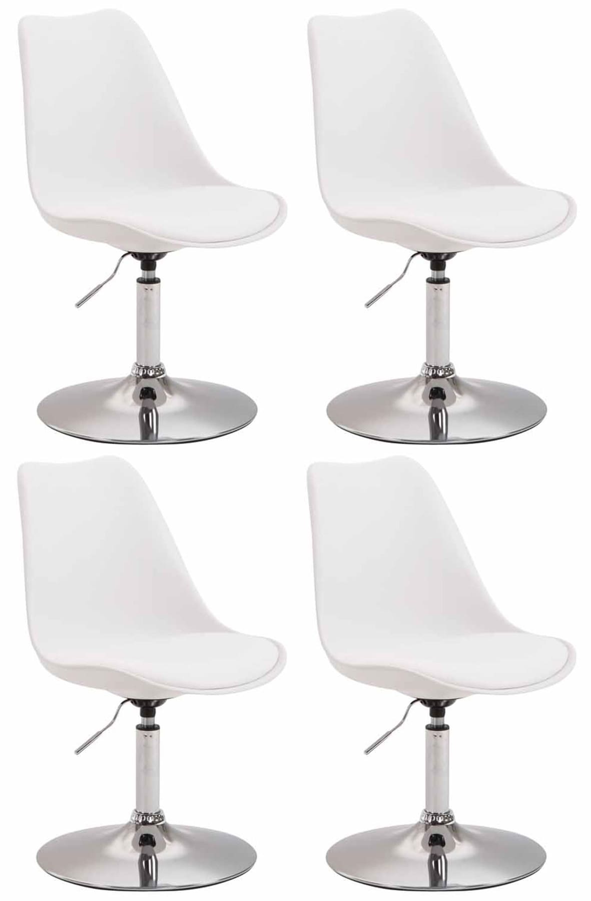 Set de 4 sillas de comedor Maverick con pie de trompeta