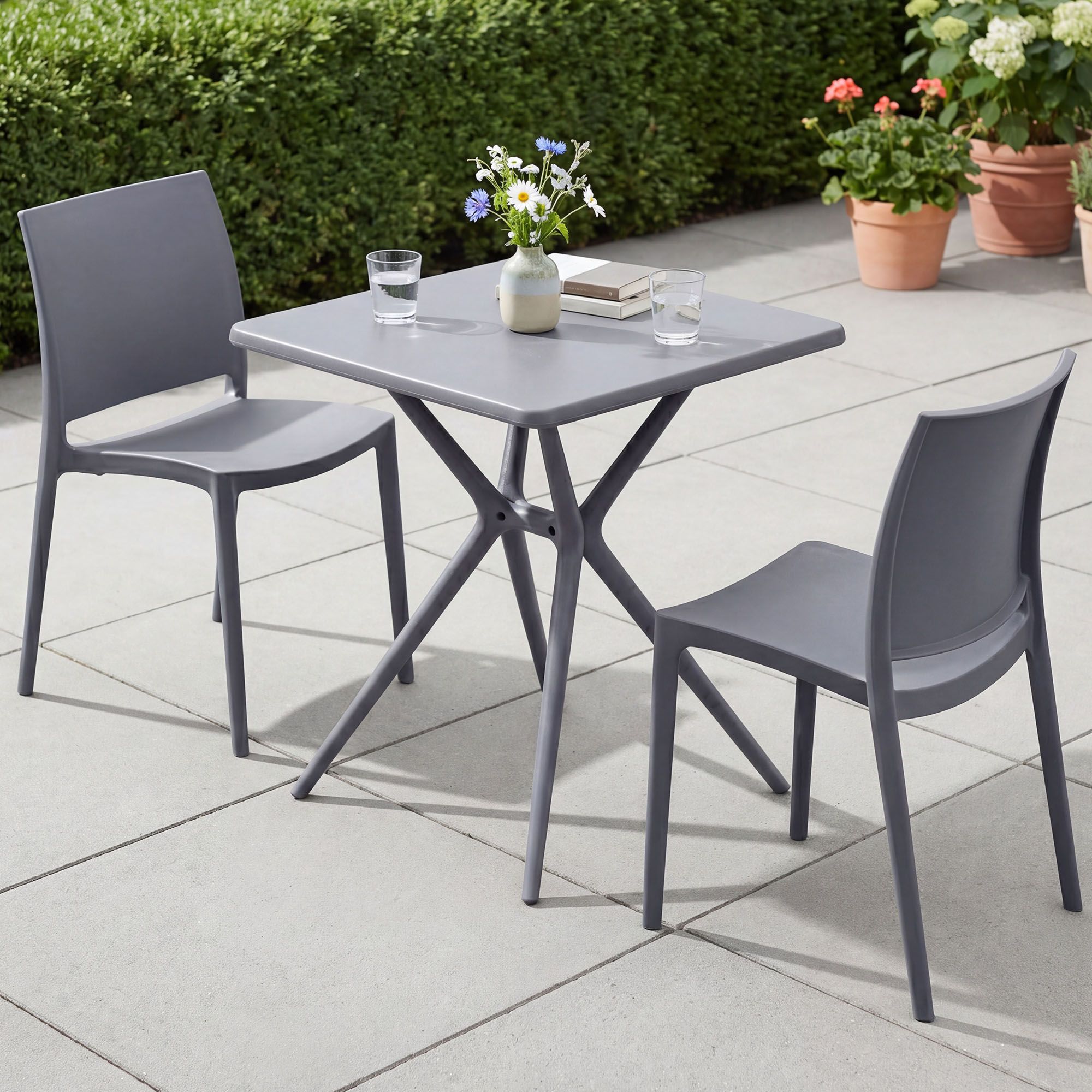 Conjunto de muebles de jardin Amino con 2 sillas