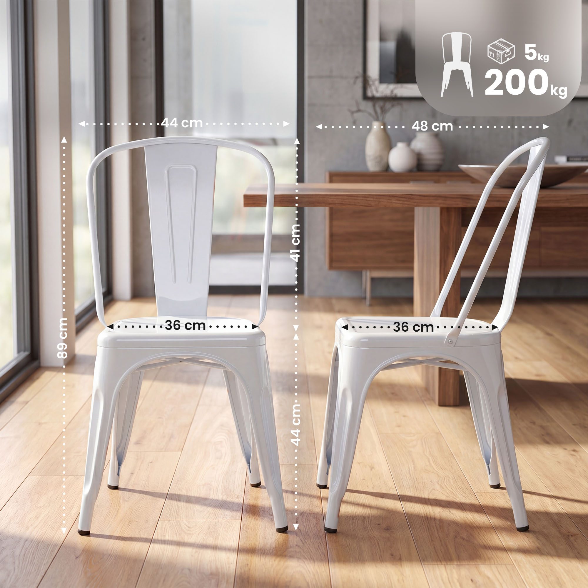 Silla Apilable Benedikt de Metal