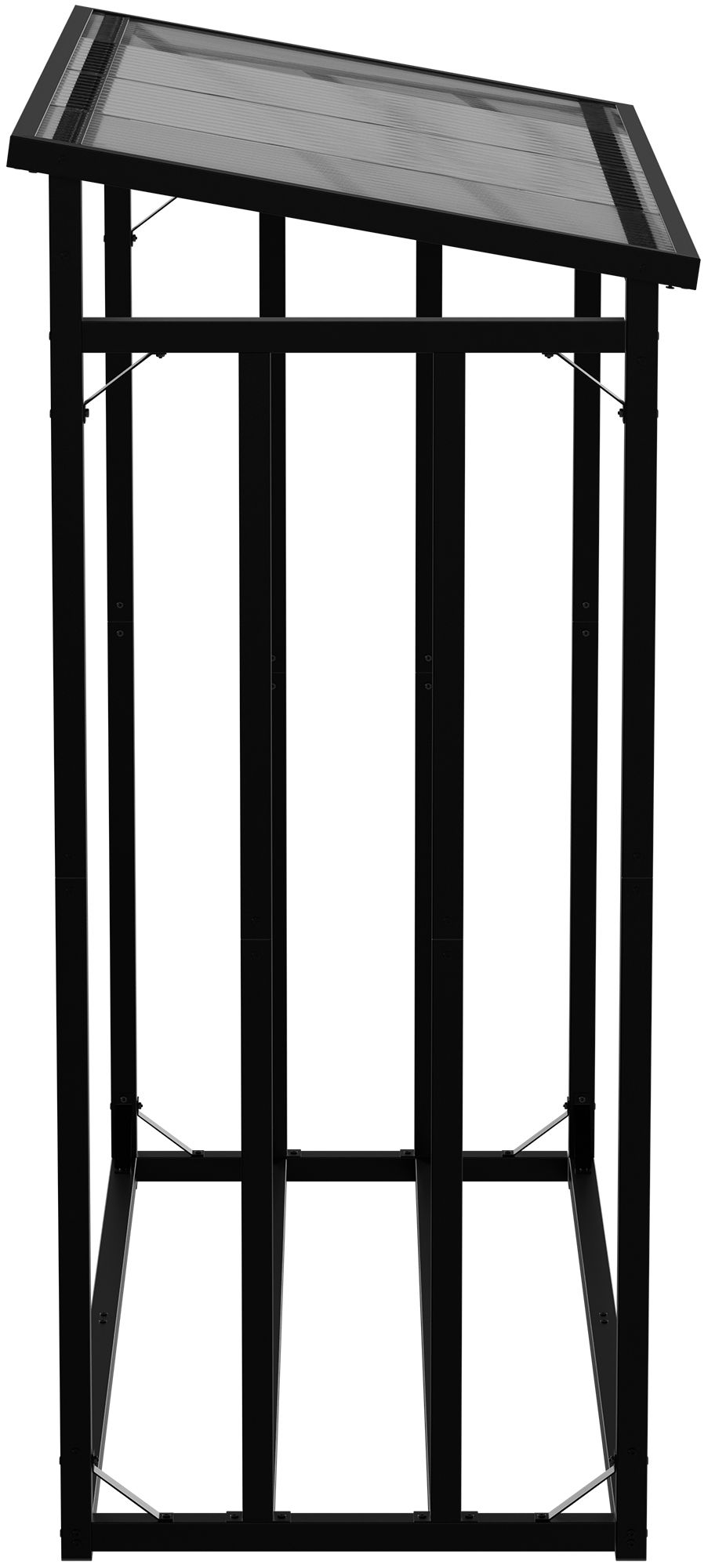 Leñero Redford: almacenamiento elegante para leña, resistente y fácil de montar, ideal para interiores y exteriores