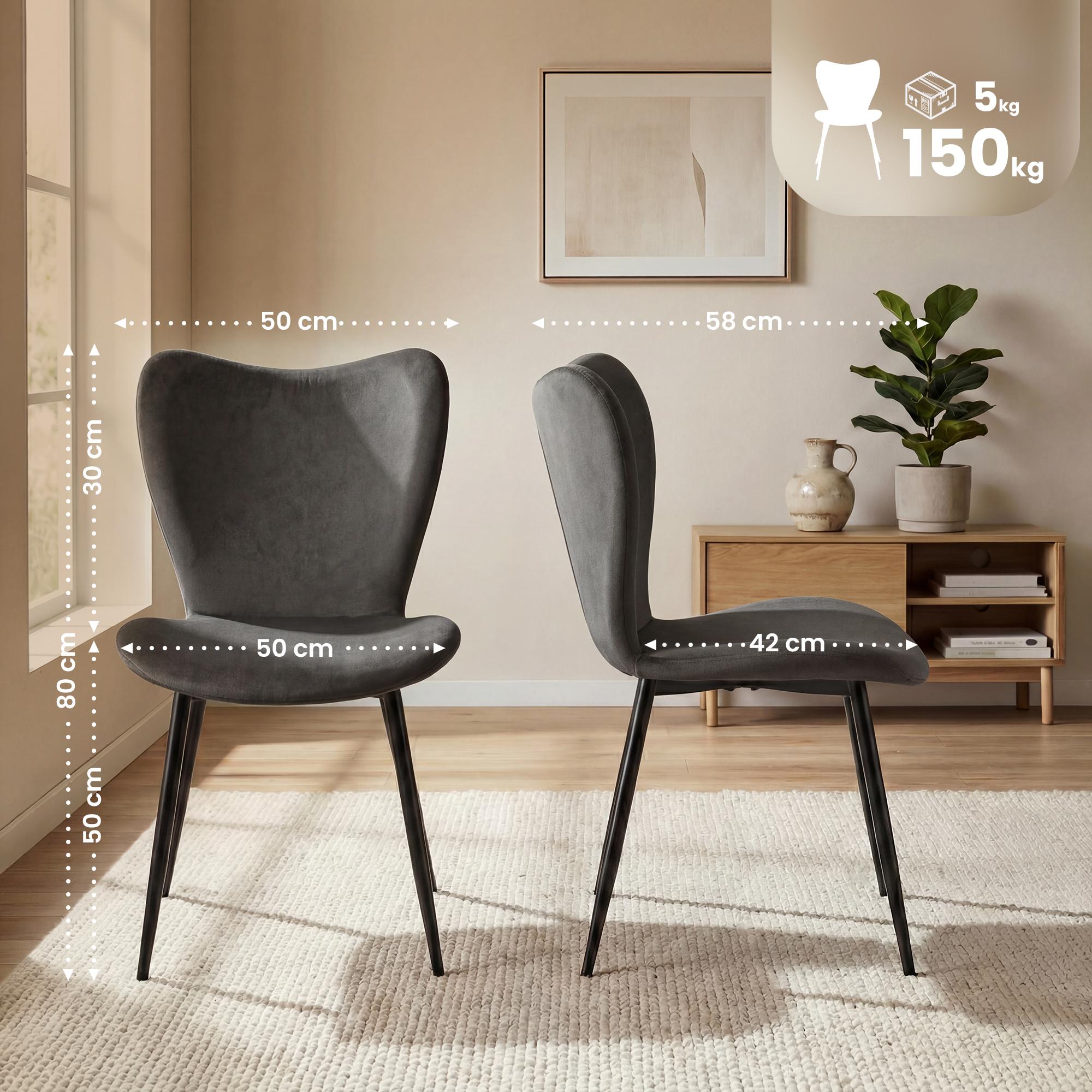 Juego de 2 sillas de comedor Maika