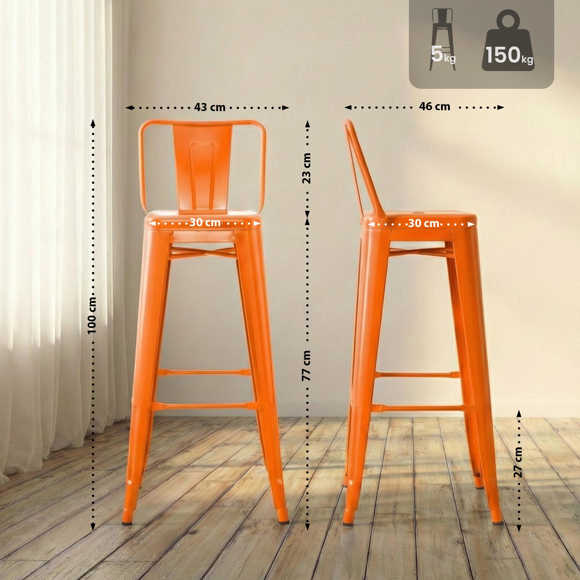 Juego de 2 Taburetes de Bar Mason