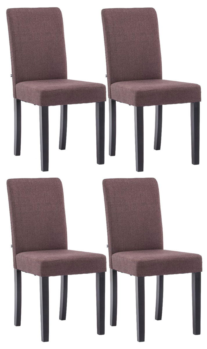 Juego de 4 Sillas de comedor Ina de tela