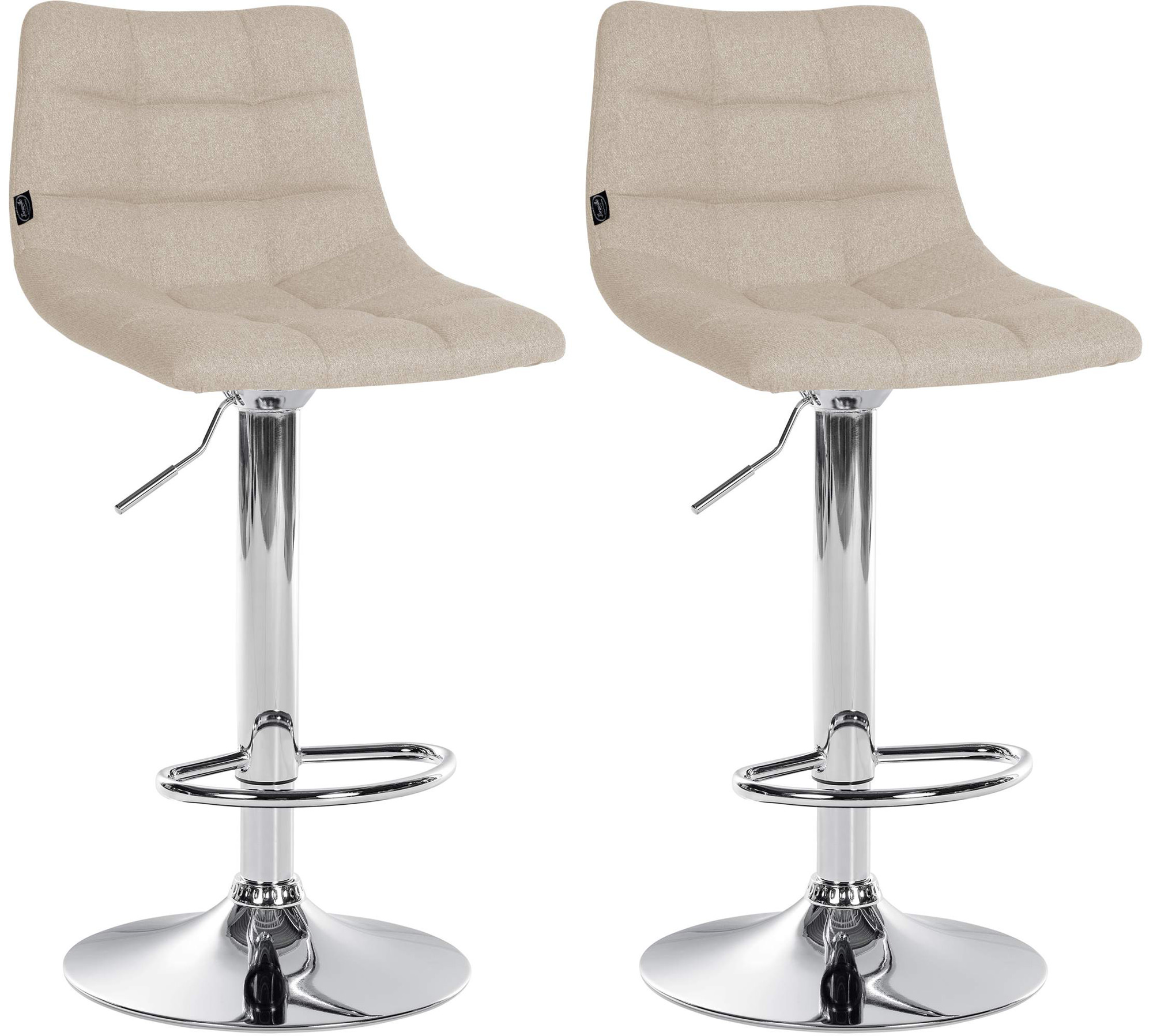 Set de 2 Taburetes de bar Jerry en tela