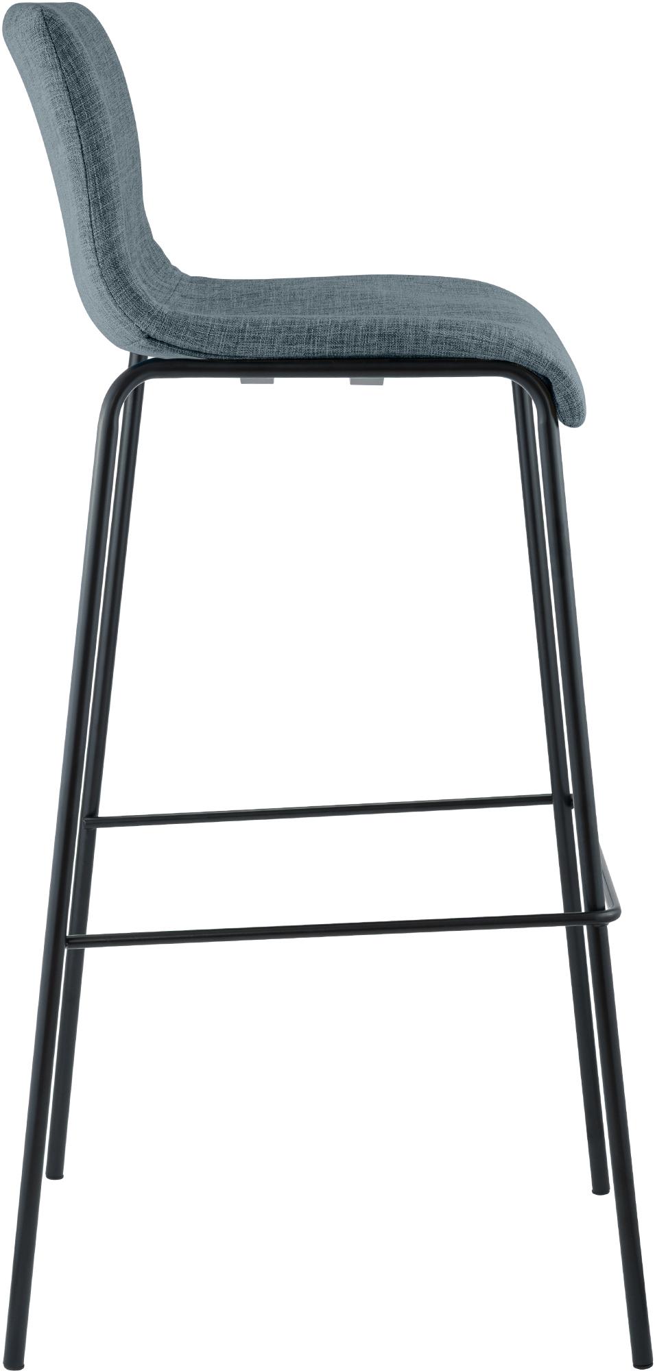 Taburete de bar Hover de tela con base de cuatro patas