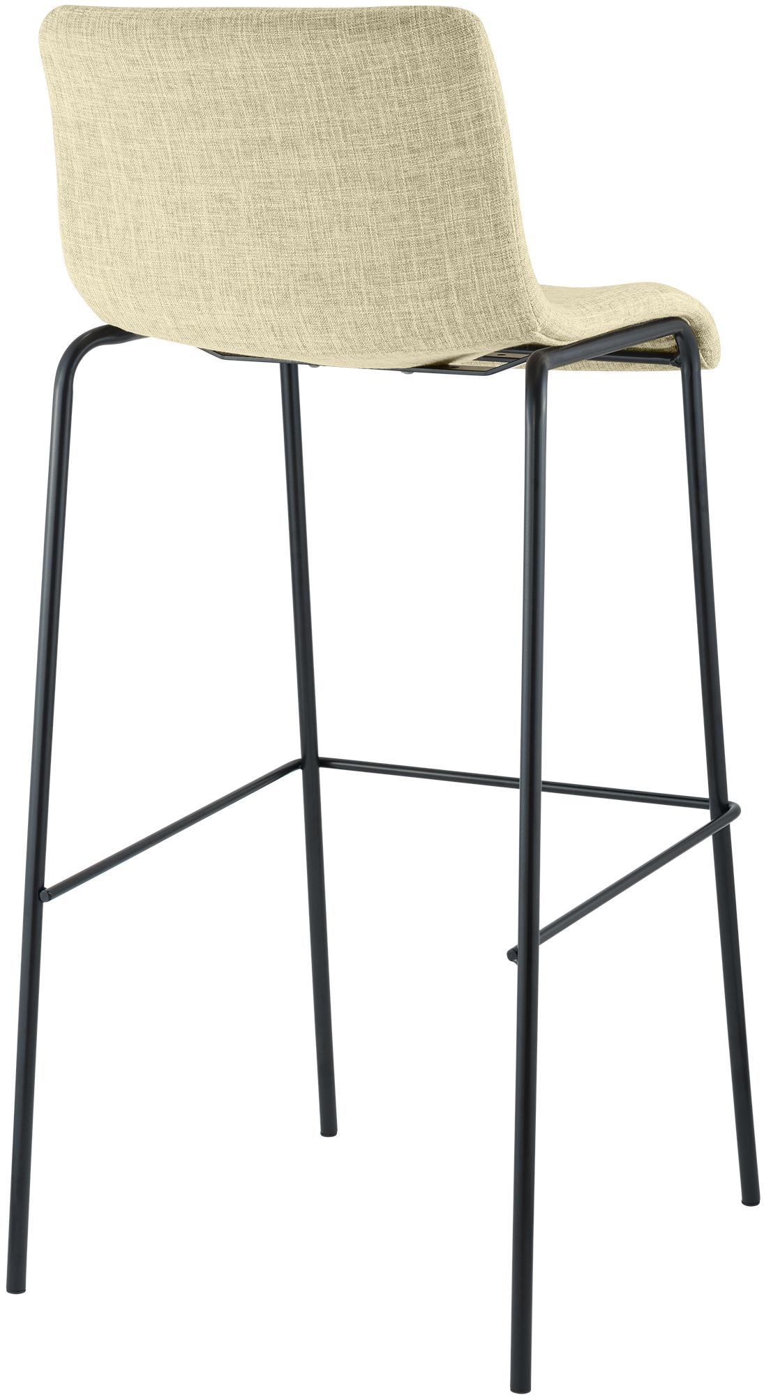 Taburete de bar Hover de tela con base de cuatro patas