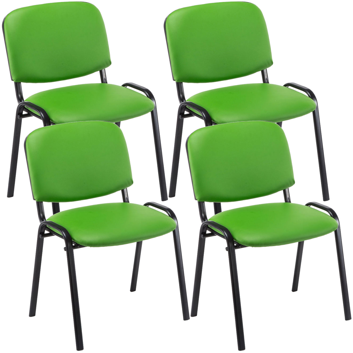 Set De 4 Sillas De Reuniones Ken En Cuero PU