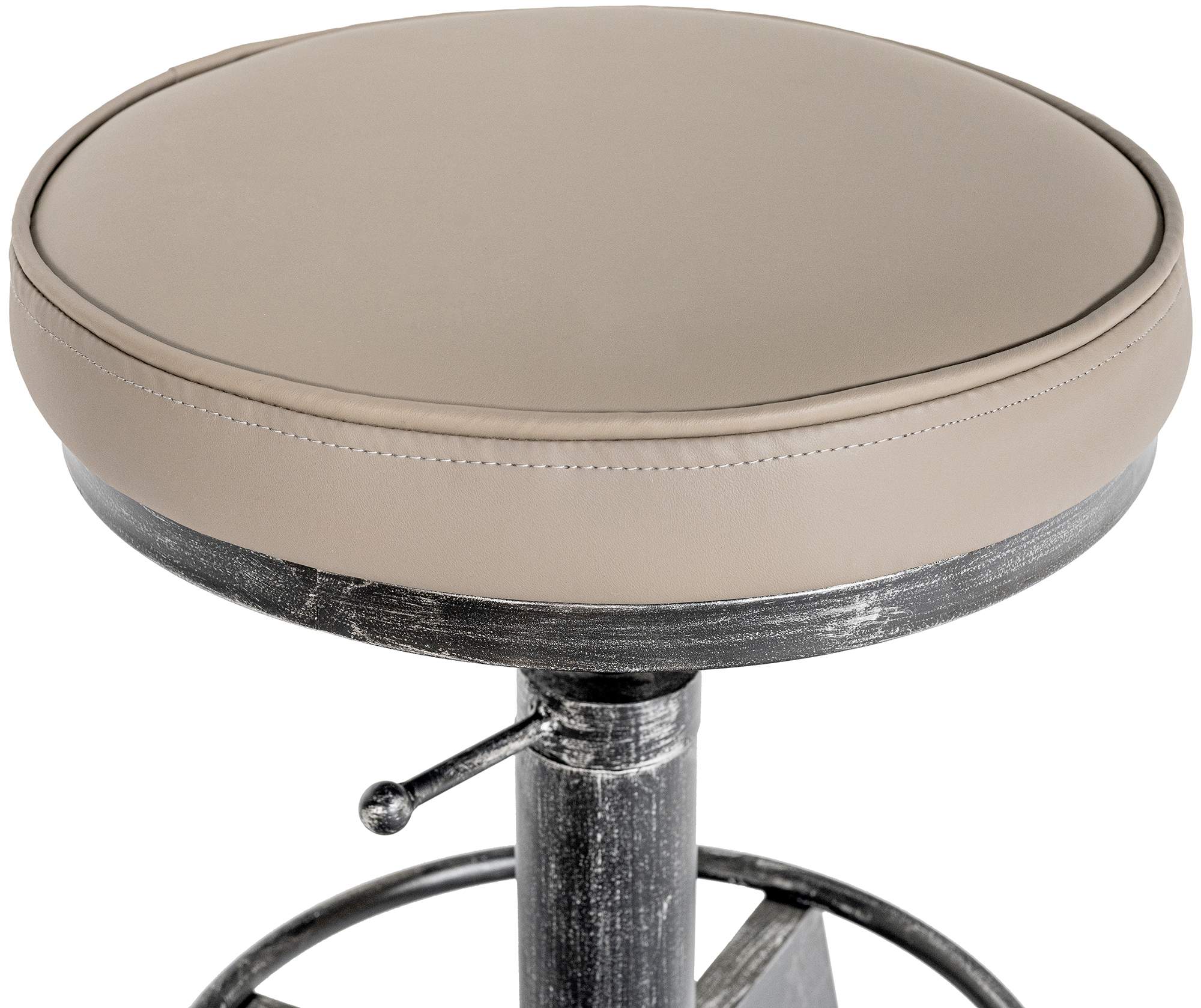 Taburete Destin en polipiel ajustable en altura