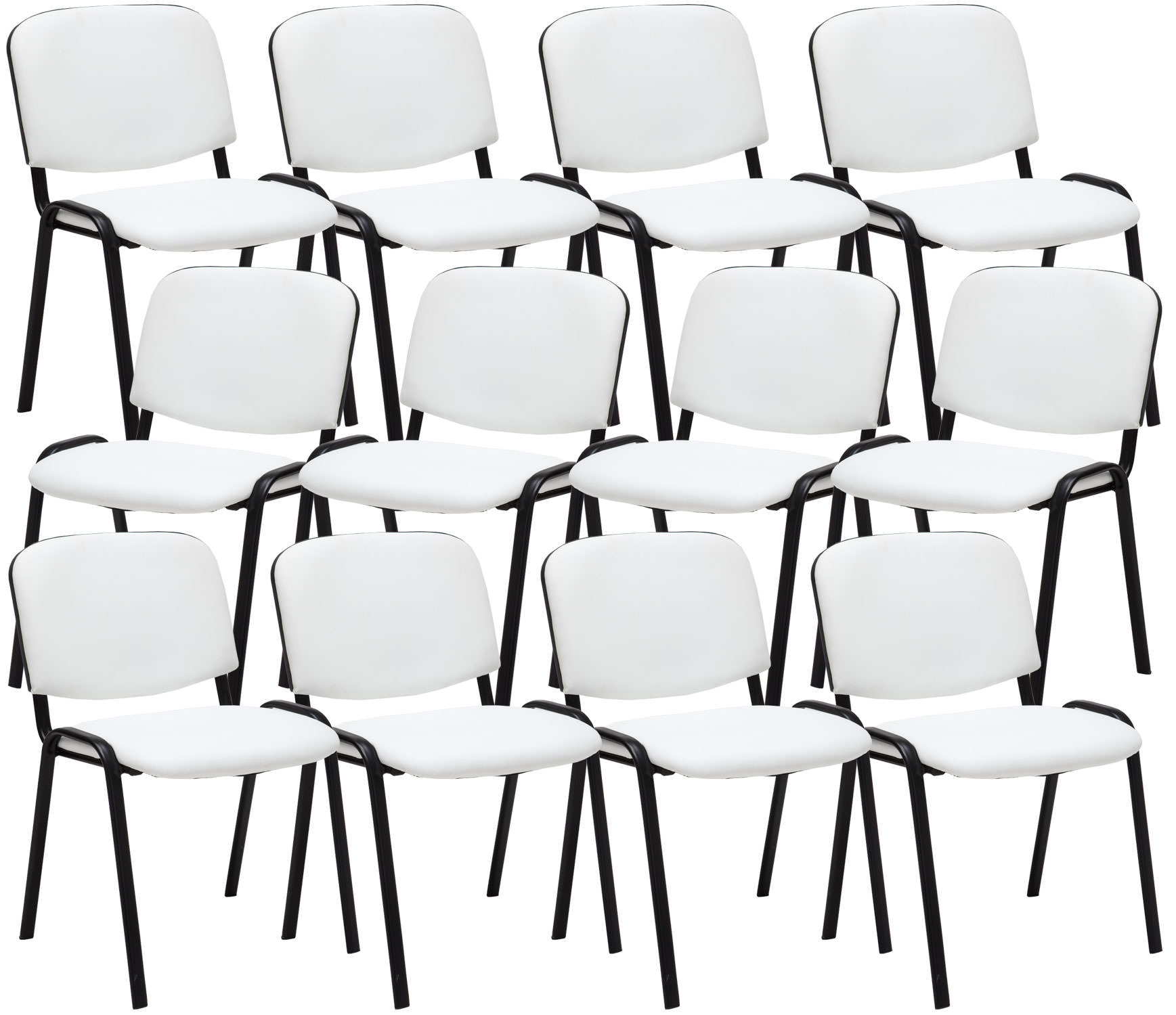 Pack De 12 Sillas Confidente Ken En Simil Cuero