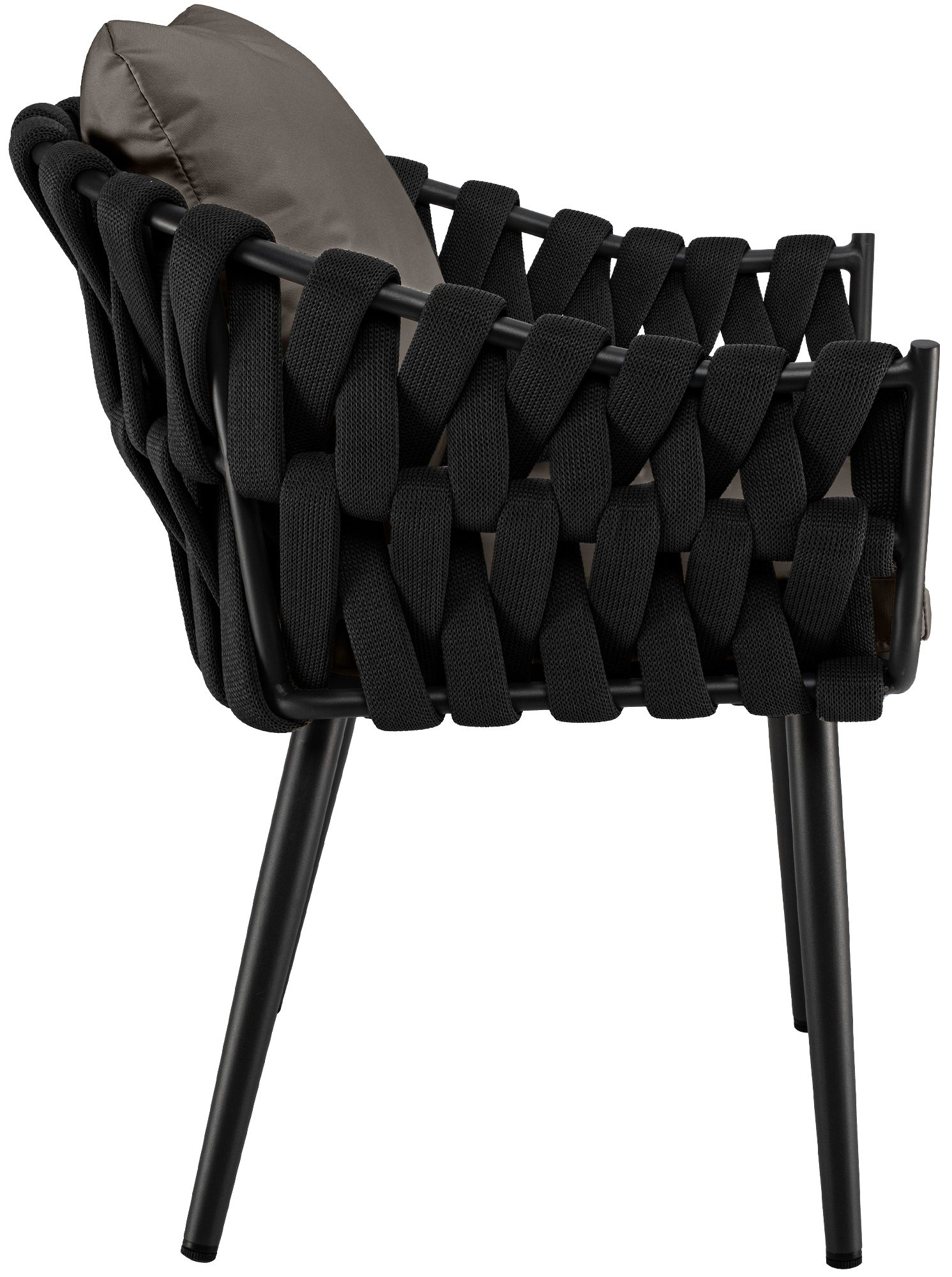 Sillón de jardín Naxos antracita con cojín de asiento