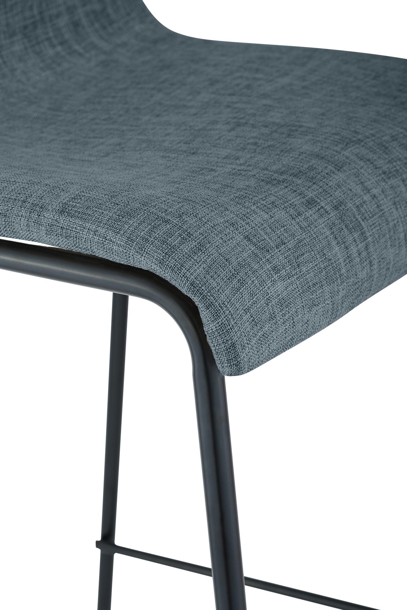 Taburete de bar Hover de tela con base de cuatro patas