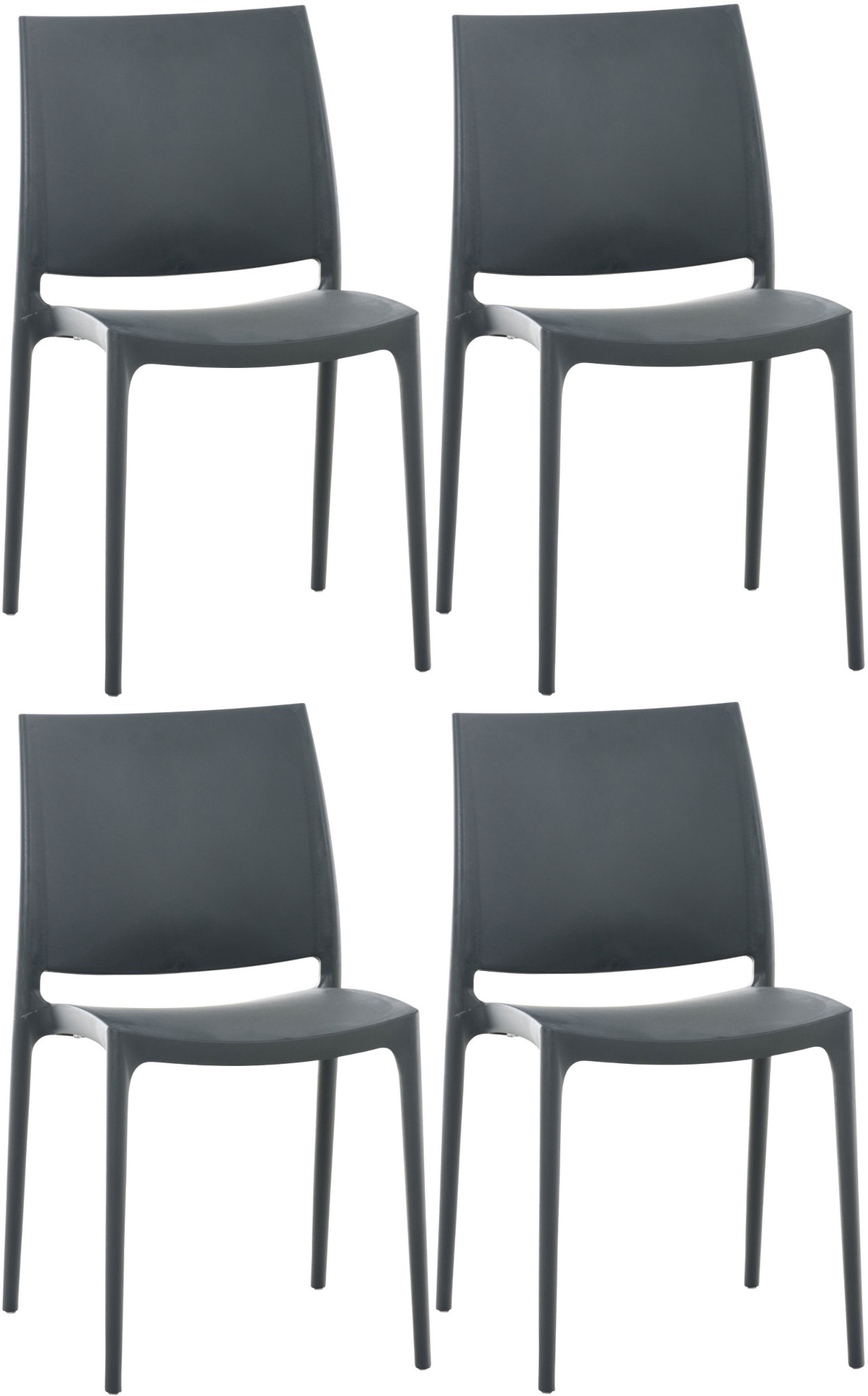 Set de 4 sillas apilables Maya