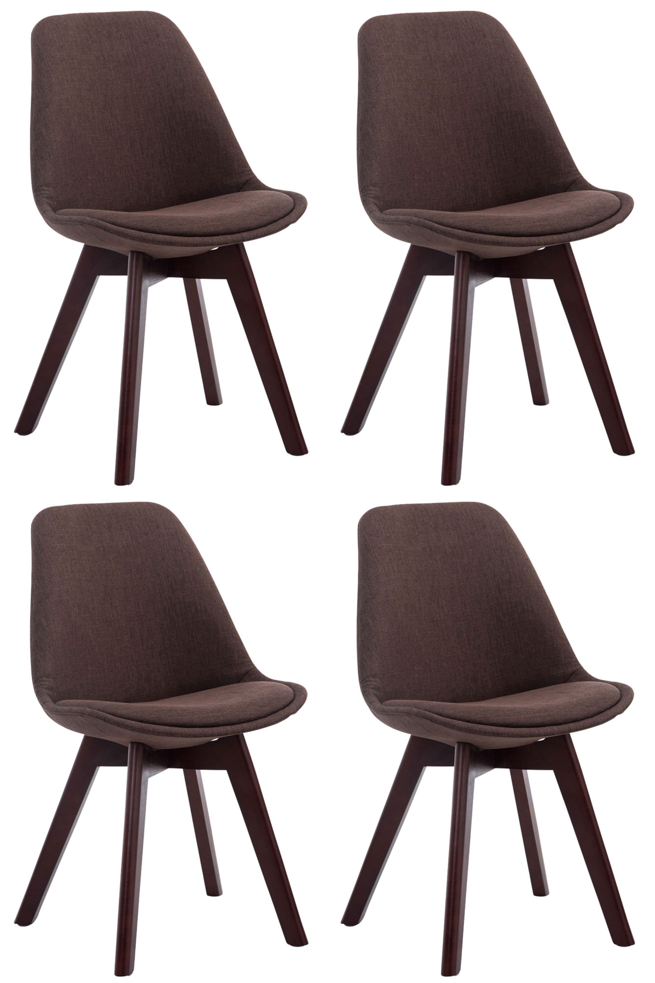 Set de 4 Sillas Borneo para comedor en tela